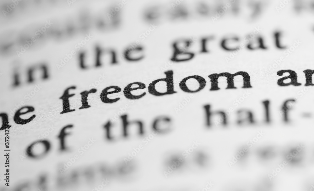freedom letters Stock Photo | Adobe Stock