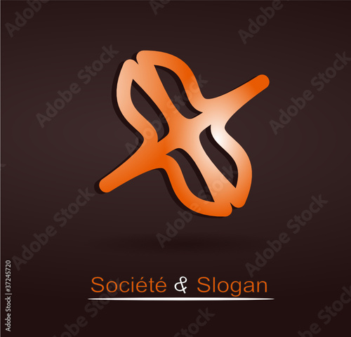 logo business design orange