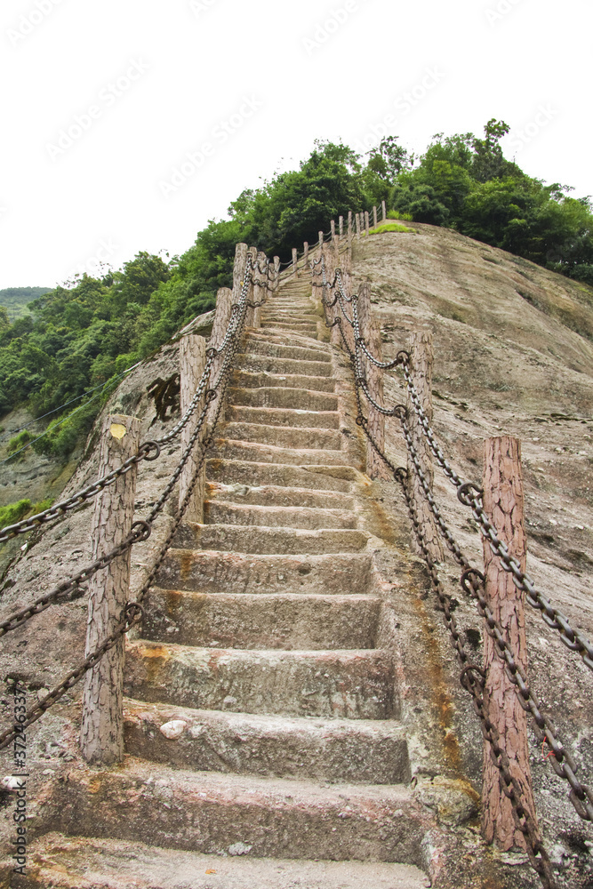 the dragon ridge at the eight angle mountain guangxi