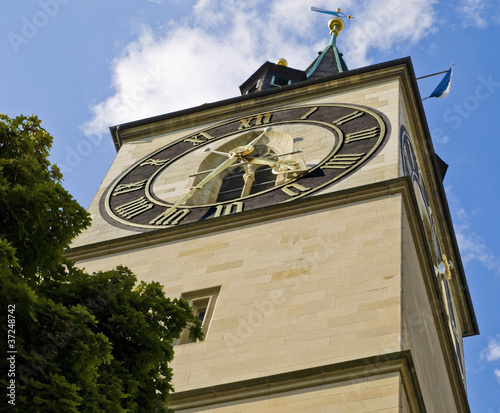 Reloj Iglesia de San Pedro Zurich Suiza photo