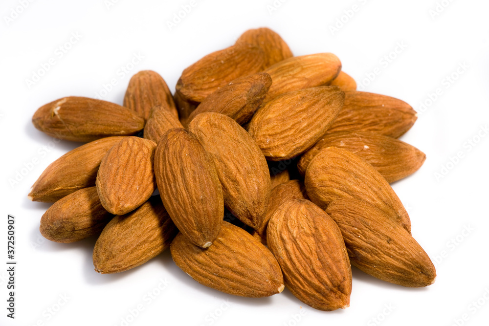 Almonds isolated on white Almonds isolated on white
