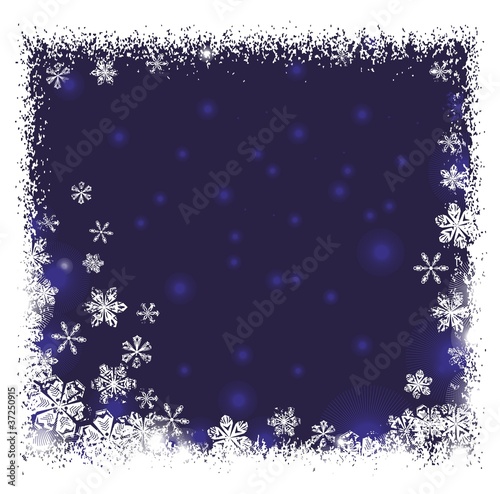 hintergrund | rahmen | schneeflocken | blau