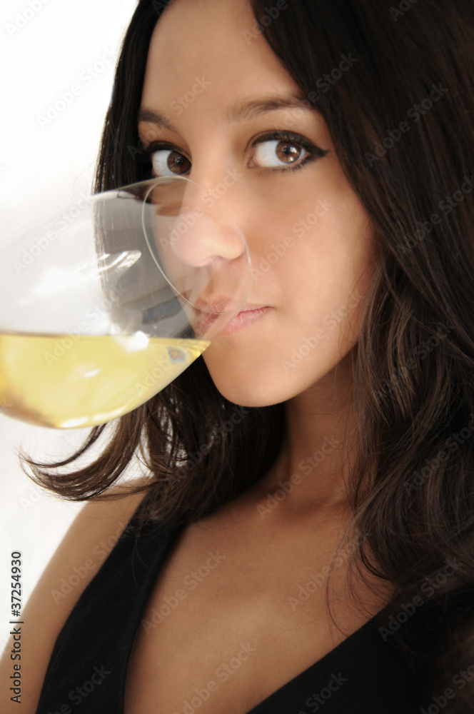 Beautiful woman drinking wine Beautiful woman drinking wine