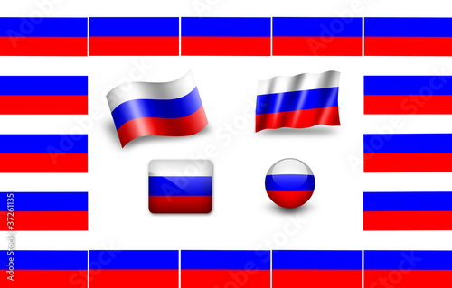 Flag of Russia.icon set. flags frame