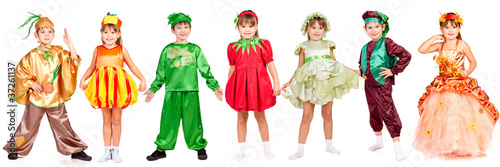 Children in bright fancy dress