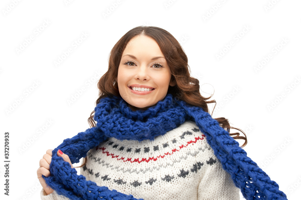 beautiful woman in muffler beautiful woman in muffler