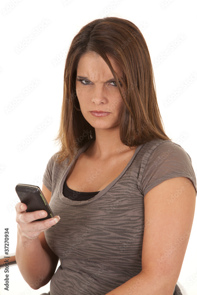 woman phone in hand mad woman phone in hand mad