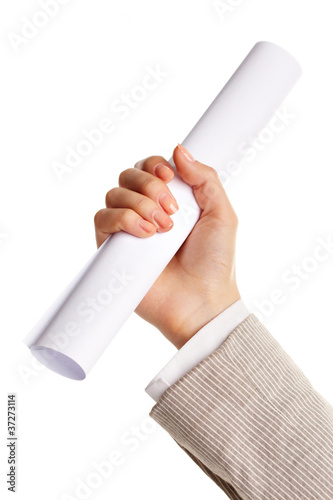 Hand with paper