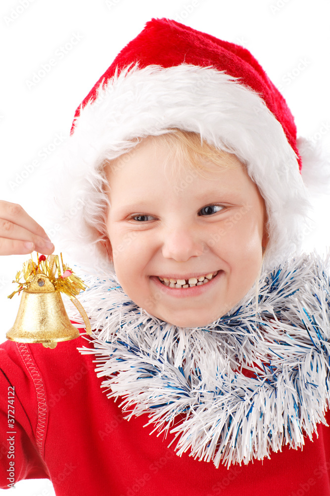 Small Santa ringing a bell Small Santa ringing a bell