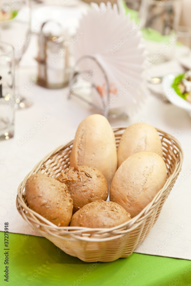 fresh bread in the basket fresh bread in the basket