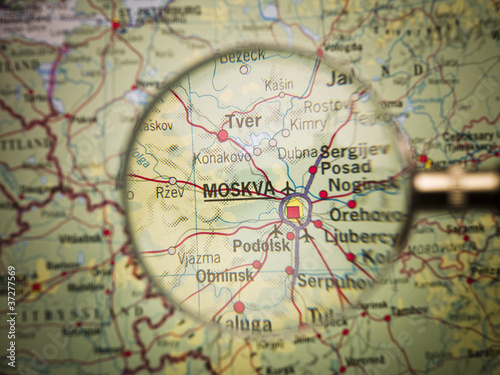Fototapeta Naklejka Na Ścianę i Meble -  Moscow map