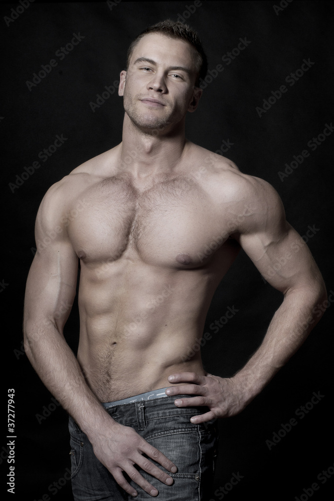 Sexy muscular young macho man