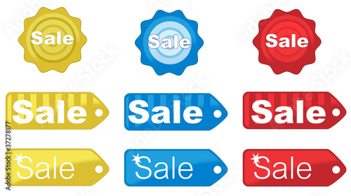 Vector sale labels