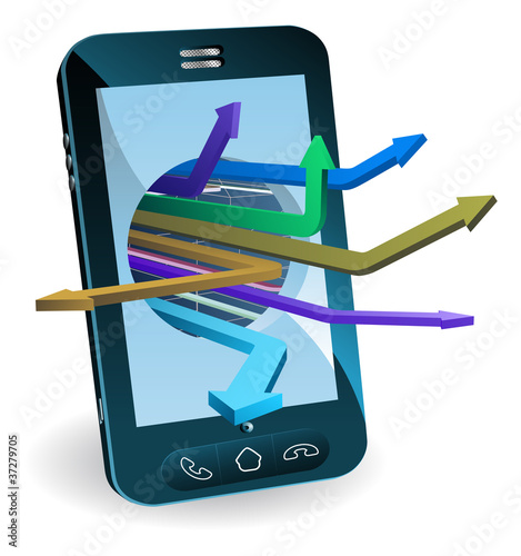 Phone arrows concept
