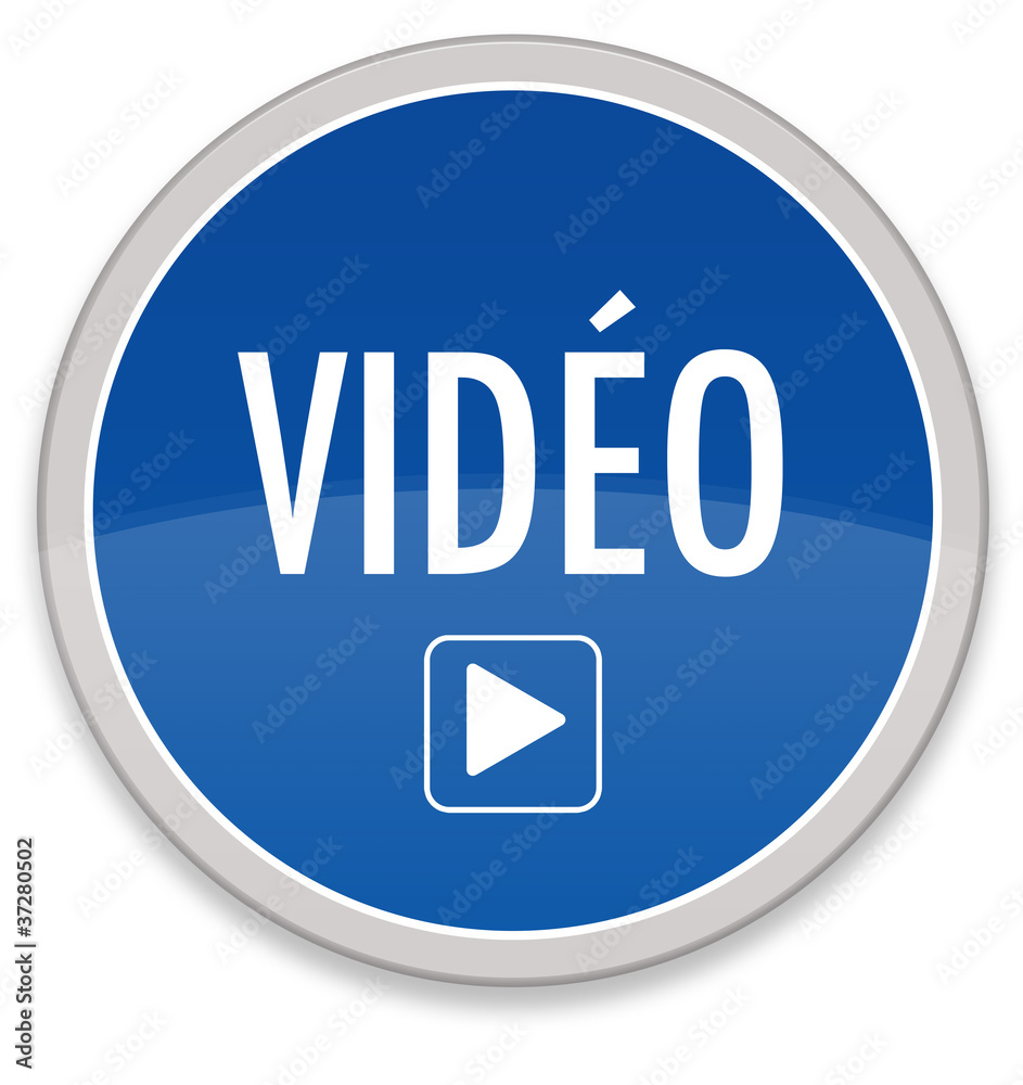 bouton vidéo - bleu bouton vidéo - bleu
