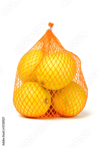 Lemons in plastic netting