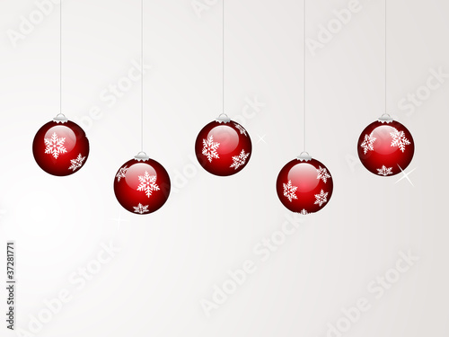 Red hanging baubles