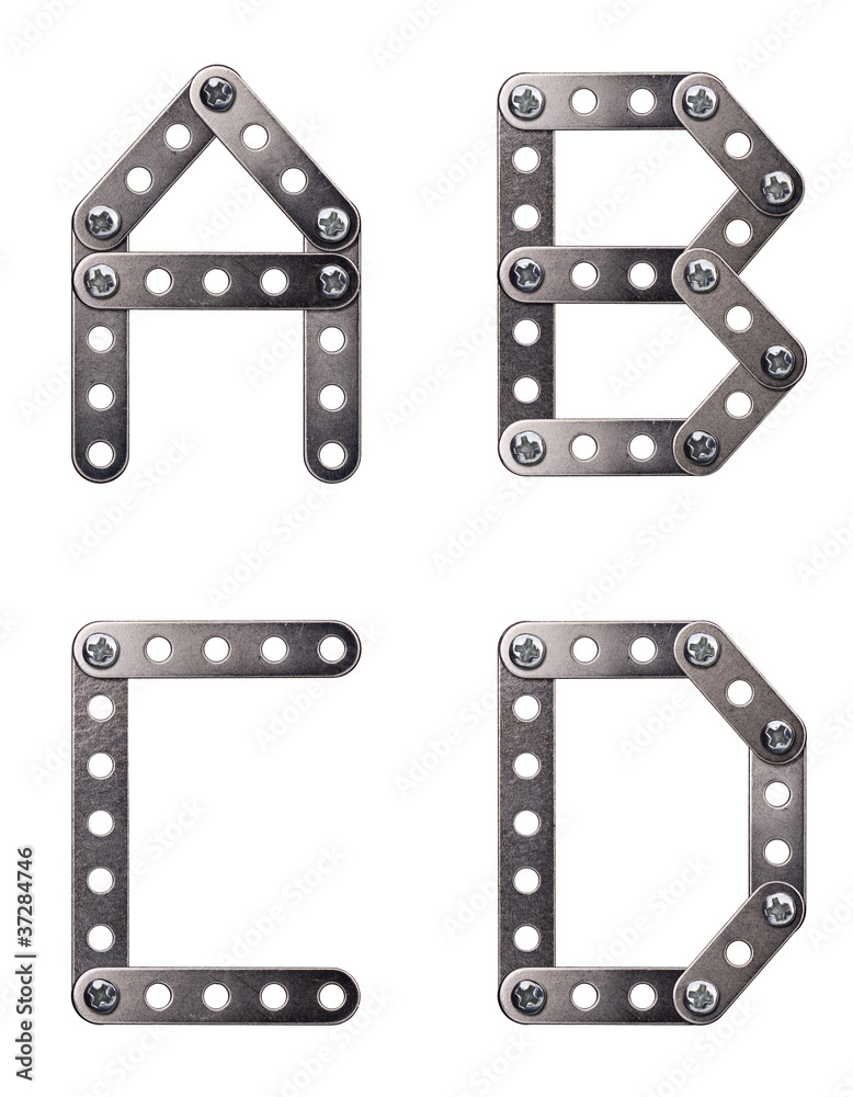 Interlocking metal alphabet letters Interlocking metal alphabet letters
