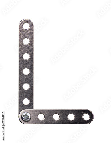 Bild auf Leinwand Metal meccano alphabet symbol