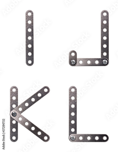 фотографія Metal meccano alphabet symbol