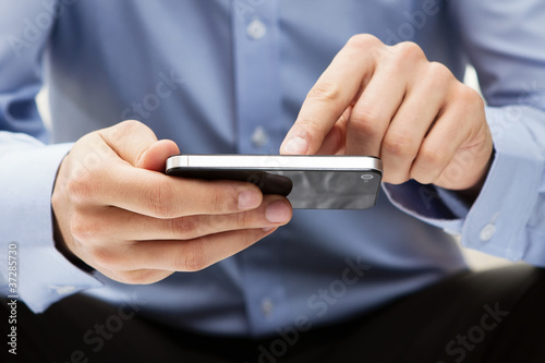 Young adult using a smart phone