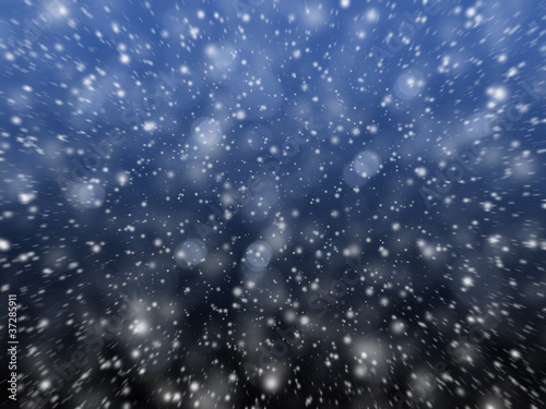 Beautiful blue Christmas snow background