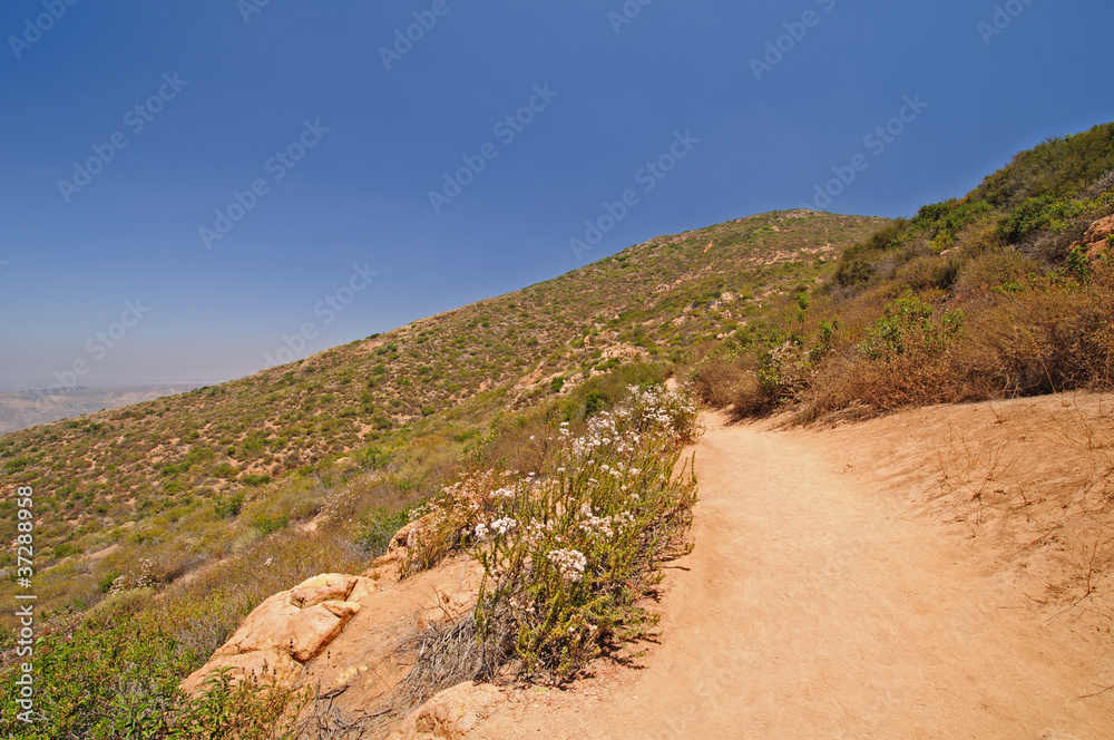 Trail on a desert mountain Trail on a desert mountain