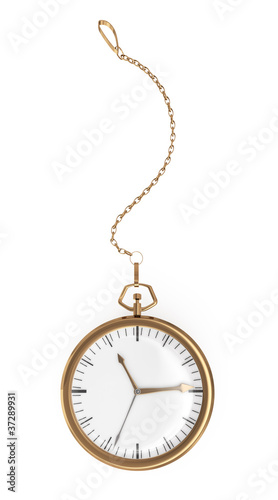 pocket watch on white