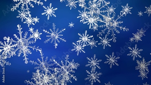 snow crystals as background
