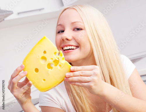 woman with cheese