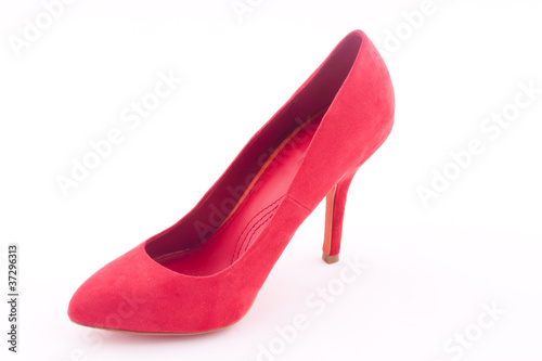 a red heel shoe