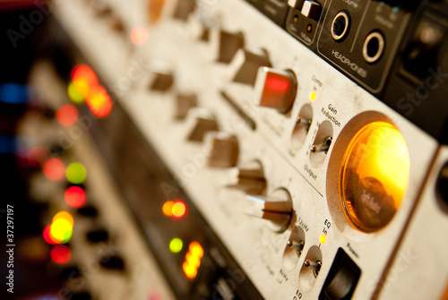 Obraz na płótnie amplifier equipment w salonie
