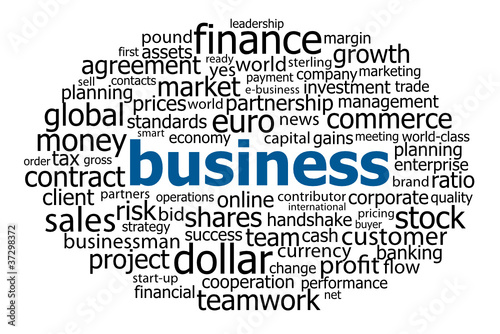 "BUSINESS" Tag Cloud (commerce contracts money banking finance)