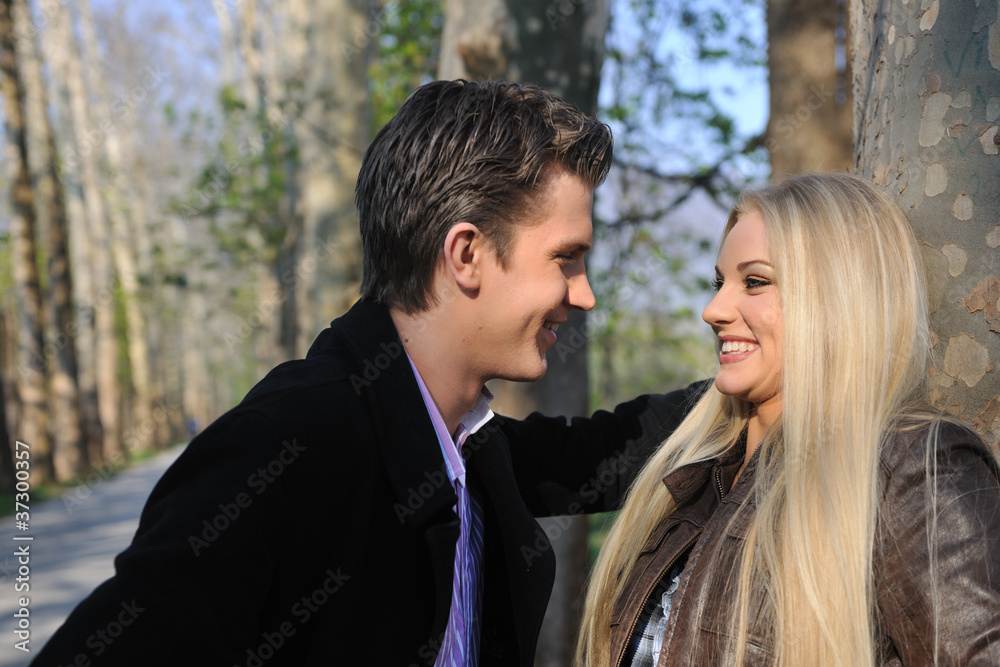 romantic couple in love outdoor romantic couple in love outdoor