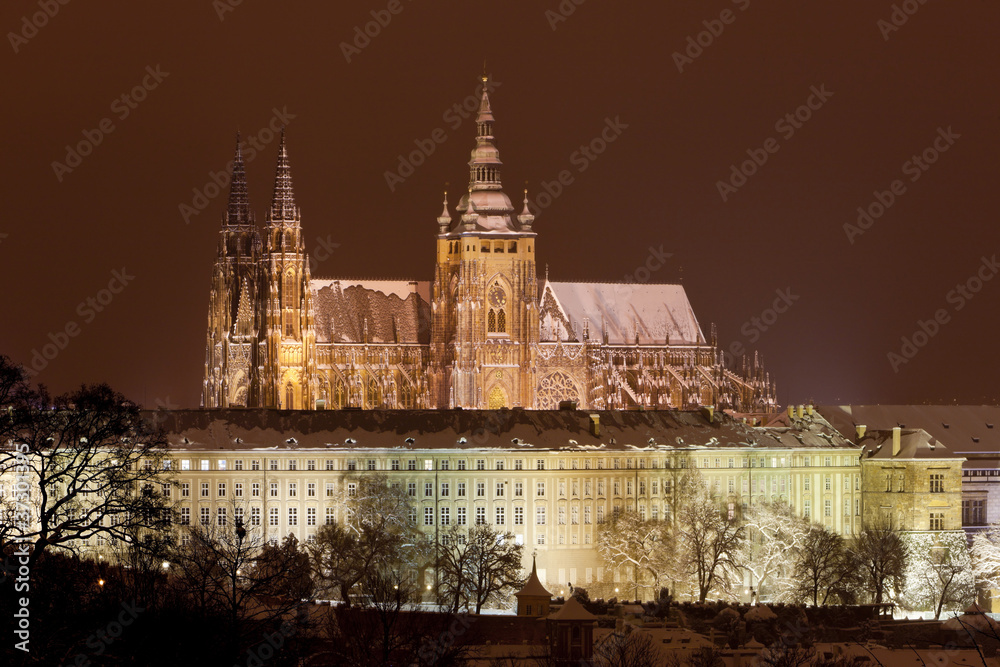 Prague Castle at night, Czech Republic
