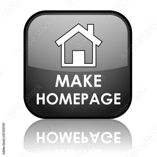"MAKE HOMEPAGE" Web Button (website internet start welcome home)