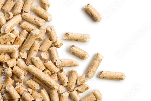 wooden pellet .ecological heating photo