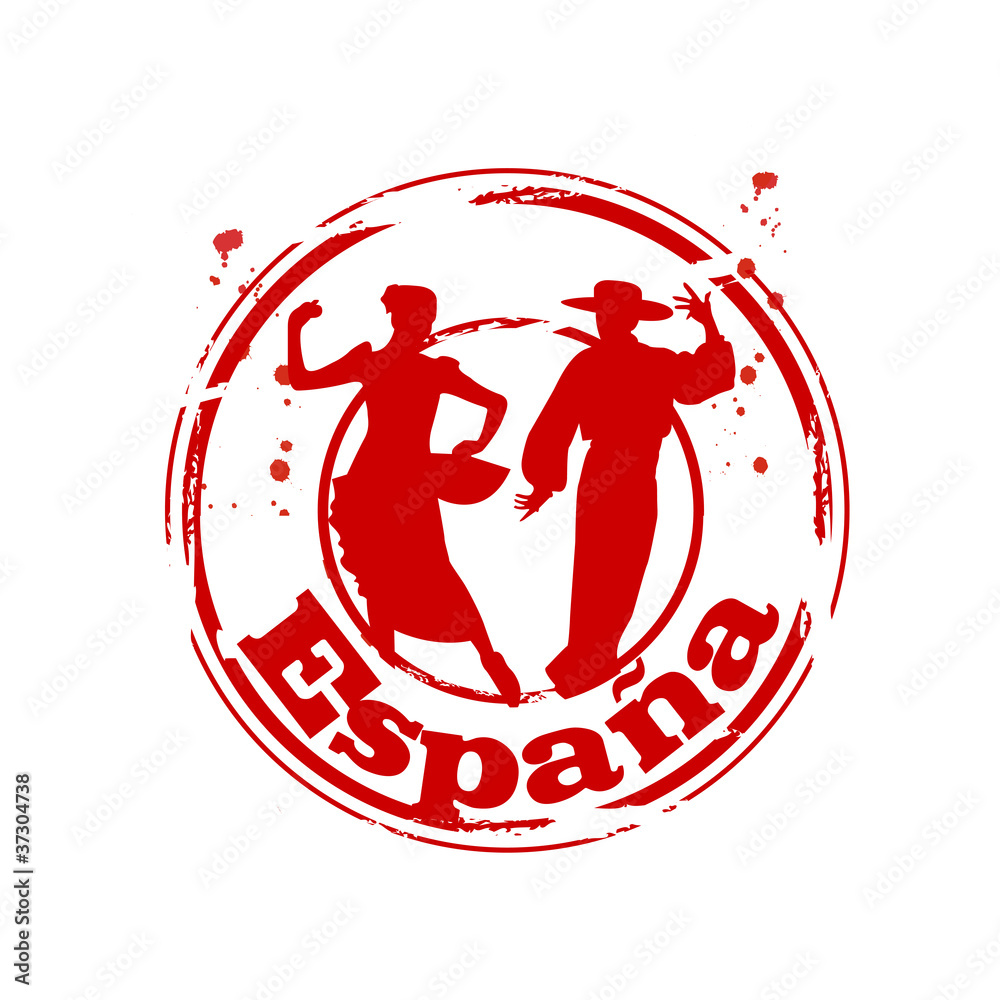 Fototapeta premium timbre Espagne