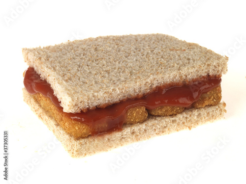 Fish Finger Sandwich with Tomato Sauce