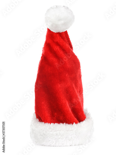 Santa claus red hat on white
