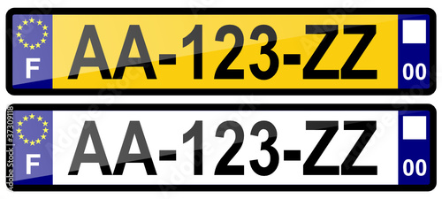 Plaques D'immatriculations Françaises