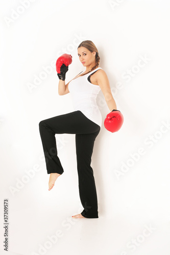 Frau boxt sich durch © Peter Atkins