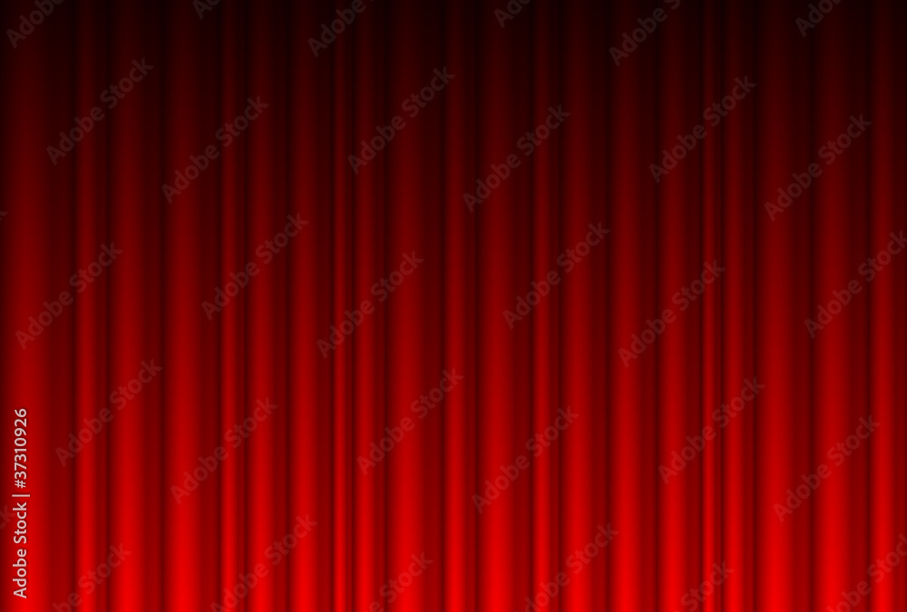Realistic red curtain Realistic red curtain