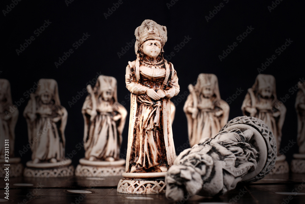 Defeated chess king Defeated chess king