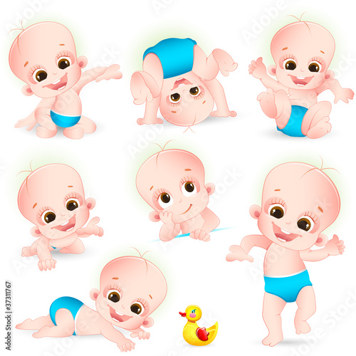 Set of Cute Baby