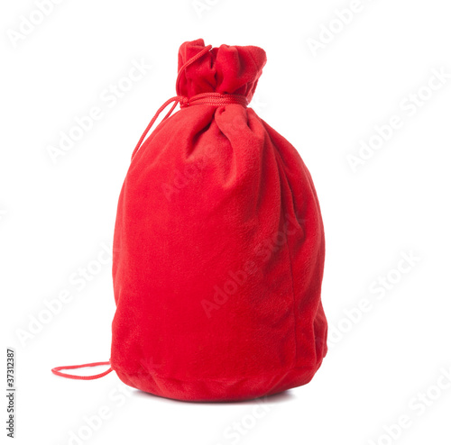 red christmas sack isolated