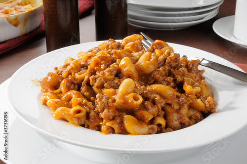 Macoroni and hamburger photo