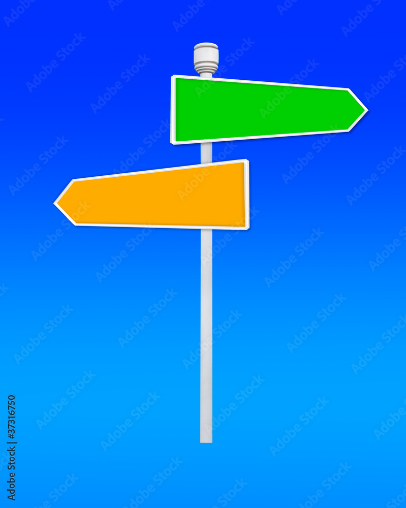 signboard isolated on white. signboard isolated on white.