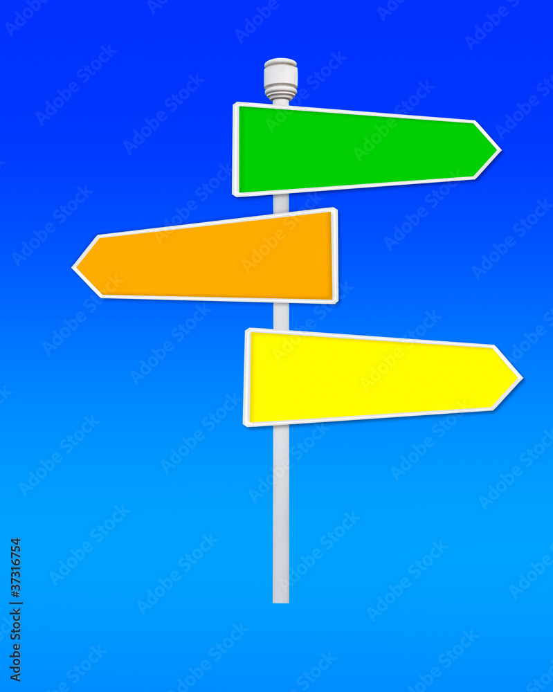 signboard isolated on white. signboard isolated on white.