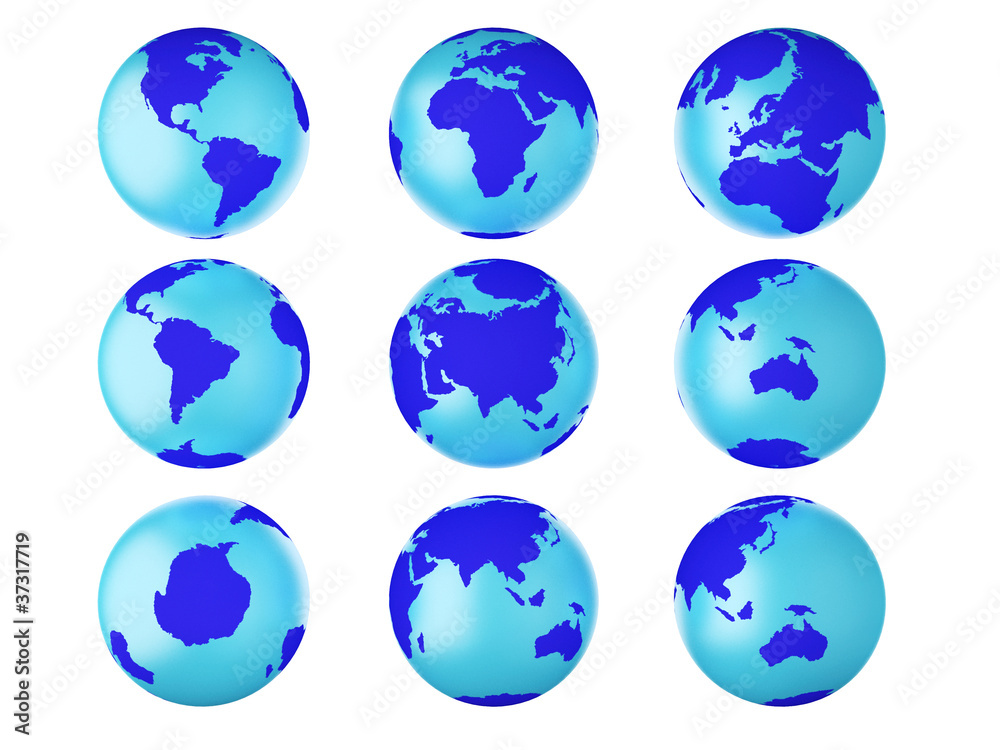 collection of earth globes end.
